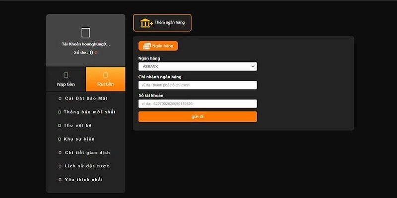 Xác nhận thông tin và gửi yêu cầu giao dịch